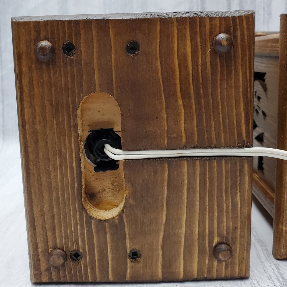 Handmade Wood Night Light Lamp Lantern with 4 Interchangeable Panels 2 Boxes - Picture 12 of 16